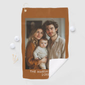 Eenvoudig 1 fotosjabloon - Warm kleurenkader - Tek Golfhanddoek (Insitu)