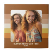 Eenvoudig 1 fotosjabloon - Warm kleurenkader - Tek Tegeltje (Voorkant)