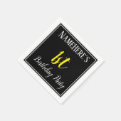 Eenvoudig, 1e verjaardagsfeestje w / aangepaste na servet (Hoek)