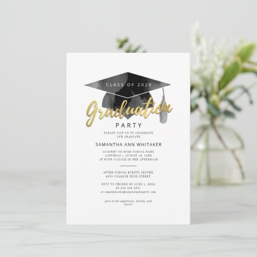 Eenvoudig 2025 Afstuderen Minimalistisch Afstudeer Kaart (Staand voorkant)