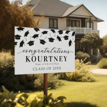 Eenvoudig 2025 Gefeliciteerd Afstuderen Teken