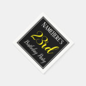 Eenvoudig, 23e verjaardagsfeestje w / aangepaste n servet (Hoek)