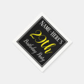 Eenvoudig, 29e verjaardagsfeestje w / aangepaste n servet (Hoek)