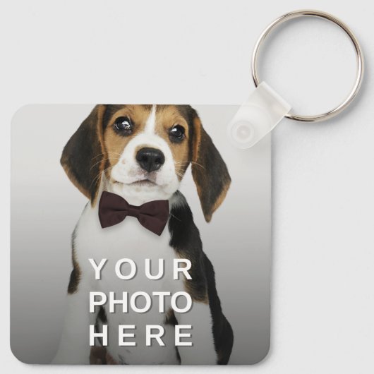 Eenvoudig 2-foto dubbelzijdig sleutelhanger (Achterkant)