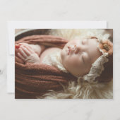 Eenvoudig 2 foto meisje geboorte aankondiging (Achterkant)