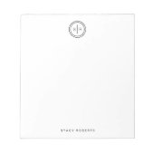 Eenvoudig 2 Initiaal Cirkel Monogram Notitieblok (Voorkant)