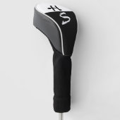 Eenvoudig 2 kleuren en uw Monogram + uw ideeën Golfheadcover (Schuin)