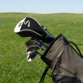 Eenvoudig 2 kleuren en uw Monogram + uw ideeën Golfheadcover (Insitu)