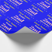 Eenvoudig 2e verjaardag inpakpapier (Hoek)