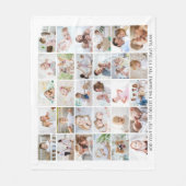 Eenvoudig 30 foto-collage aangepast fleece deken (Voorkant)