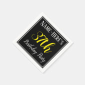 Eenvoudig, 37e verjaardagsfeestje w / aangepaste n servet (Hoek)