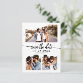 Eenvoudig 3 foto-inkuiling waarop de datum wordt o briefkaart (Staand voorkant)