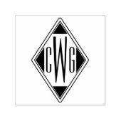 Eenvoudig 3 Initiaal Letter Monogram #5D Diamond L Zelfinktende Stempel (Design)