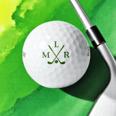 Eenvoudig 3 Initiaal letters groen monogram Golfballen