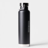 Eenvoudig 3 Letter wit monogram Waterfles (Rechts)