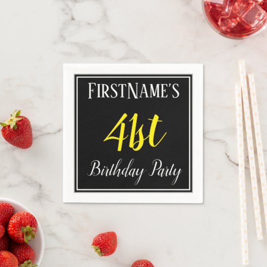 Eenvoudig, 41e verjaardagsfeestje w / aangepaste n servet (Insitu)