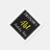 Eenvoudig, 41e verjaardagsfeestje w / aangepaste n servet (Hoek)