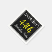 Eenvoudig, 44e verjaardagsfeestje w / aangepaste n servet (Hoek)