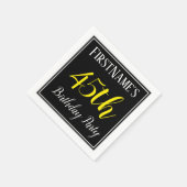 Eenvoudig, 45e verjaardagsfeestje w / aangepaste n servet (Hoek)