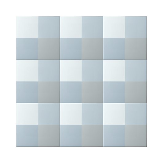 Eenvoudig 4 Blue Shades Square Shape Pattern Tegeltje