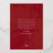 Eenvoudig 4 Foto Collage Script Prettig Kerstfeest Folie Feestdagenkaart (Achterkant)