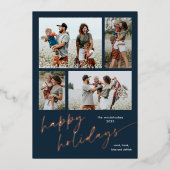 Eenvoudig 4 foto-collagescript Vrolijke Feestdagen (Voorkant)