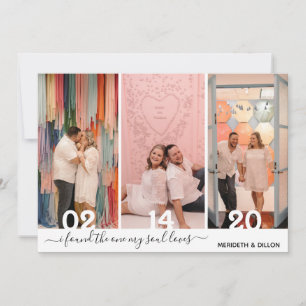 Eenvoudig 4 Foto legant Script Save the Date