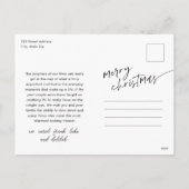 Eenvoudig 4 Fotocollage Script Vrolijk Kerstfeest Feestdagenkaart (Achterkant)