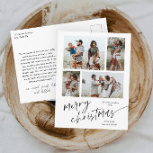 Eenvoudig 4 Fotocollage Script Vrolijk Kerstfeest Feestdagenkaart