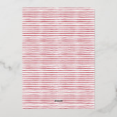 Eenvoudig 4 Fotocollage Script Vrolijk Kerstfeest Folie Feestdagenkaart (Achterkant)