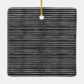 Eenvoudig 4 Fotocollage Script Vrolijk Kerstfeest Keramisch Ornament (Achterkant)