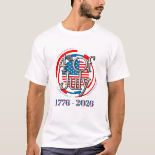 Eenvoudig 4 juli 250ste verjaardag T-shirt