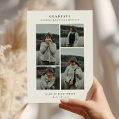 Eenvoudig 4 Photo Collage Afstuderen Aankondiging