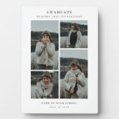 Eenvoudig 4 Photo Collage Afstuderen Gift Fotoplaat (voorkant)