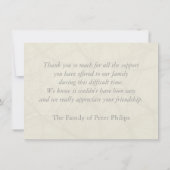 Eenvoudig 4 sympathie Hartelijk dank voor flatkaar Bedankkaart (Achterkant)