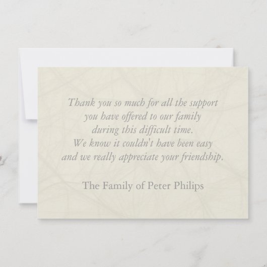 Eenvoudig 4 sympathie Hartelijk dank voor flatkaar Bedankkaart (Achterkant)