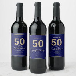 Eenvoudig 50- en Fabulous Personal Wine Label Wijn Etiket