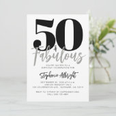 Eenvoudig 50 en Fantastisch Script 50ste Verjaarda Kaart (Staand voorkant)