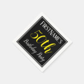 Eenvoudig, 50ste verjaardagsfeestje w / aangepaste servet (Hoek)