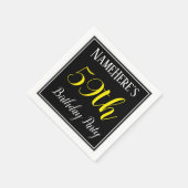 Eenvoudig, 59e verjaardagsfeestje w / aangepaste n servet (Hoek)