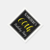 Eenvoudig, 60ste verjaardagsfeestje w / aangepaste servet (Hoek)