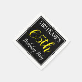 Eenvoudig, 65e verjaardagsfeestje w / aangepaste n servet (Hoek)