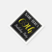 Eenvoudig, 69e verjaardagsfeest met aangepaste naa servetten (Hoek)