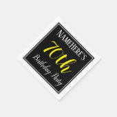 Eenvoudig, 70ste verjaardagsfeestje w / aangepaste servetten (Hoek)