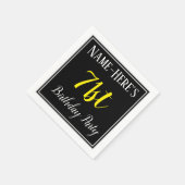 Eenvoudig, 71e verjaardagsfeestje w / aangepaste n servet (Hoek)