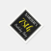 Eenvoudig, 78e verjaardagsfeestje w / aangepaste n servetten (Hoek)