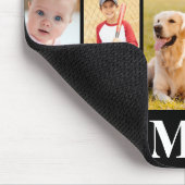 Eenvoudig 7 Photo Collage Monogram Aangepast Muismat (Hoek)