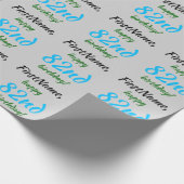 Eenvoudig 82e verjaardag inpakpapier (Hoek)