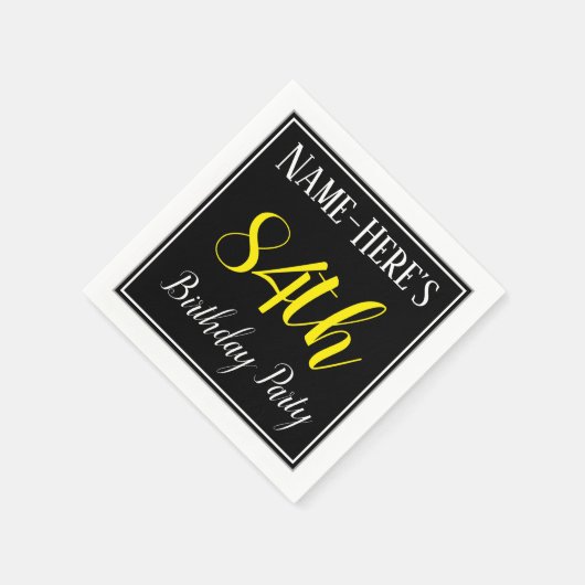 Eenvoudig, 84e verjaardagsfeestje w / aangepaste n servetten (Hoek)