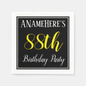 Eenvoudig, 88ste verjaardagsfeestje w / aangepaste servetten (Voorkant)